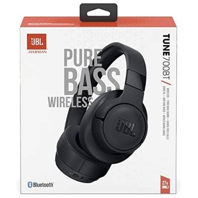 JBL TUNE 700BT Bluetooth Wireless Over-Ear Headphones with Mic - Black